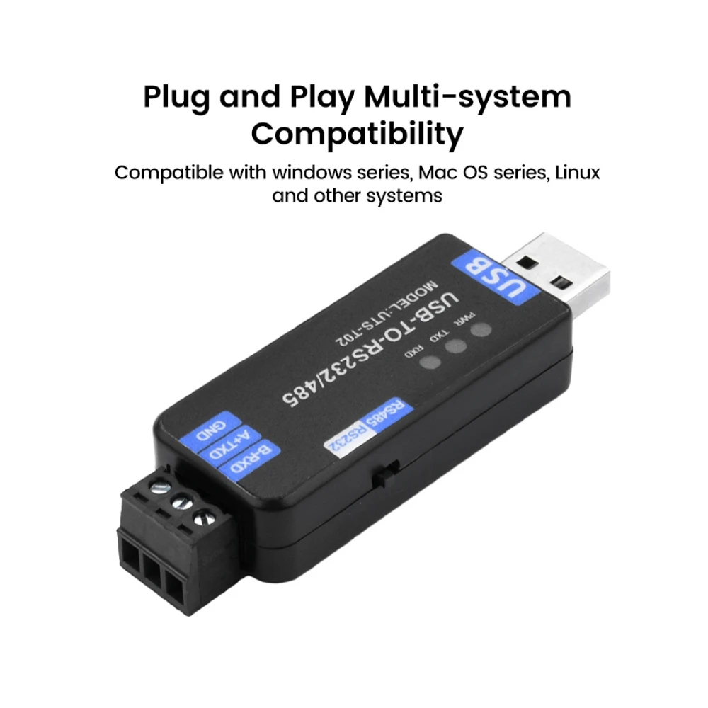 USB to RS485/RS232 Communication Module Bidirectional Half Duplex Serial Line Converter CH343G Plug And Play