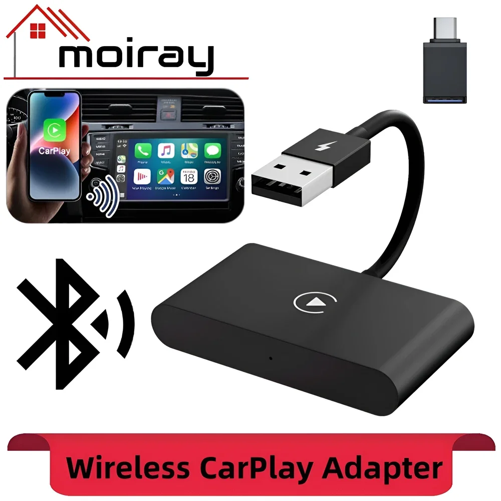 Adaptateur Carplay sans fil pour ios iphone, mise à niveau filaire vers sans fil, Dongle Carplay Plug and Play, connexion USB type-c, adaptation automatique