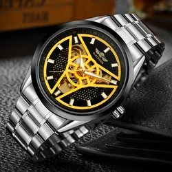 Winner Original Replica Watch Mechanical Automatic Watches for men Stainless Steel Strip Male Military Sports Wristwatch Clock