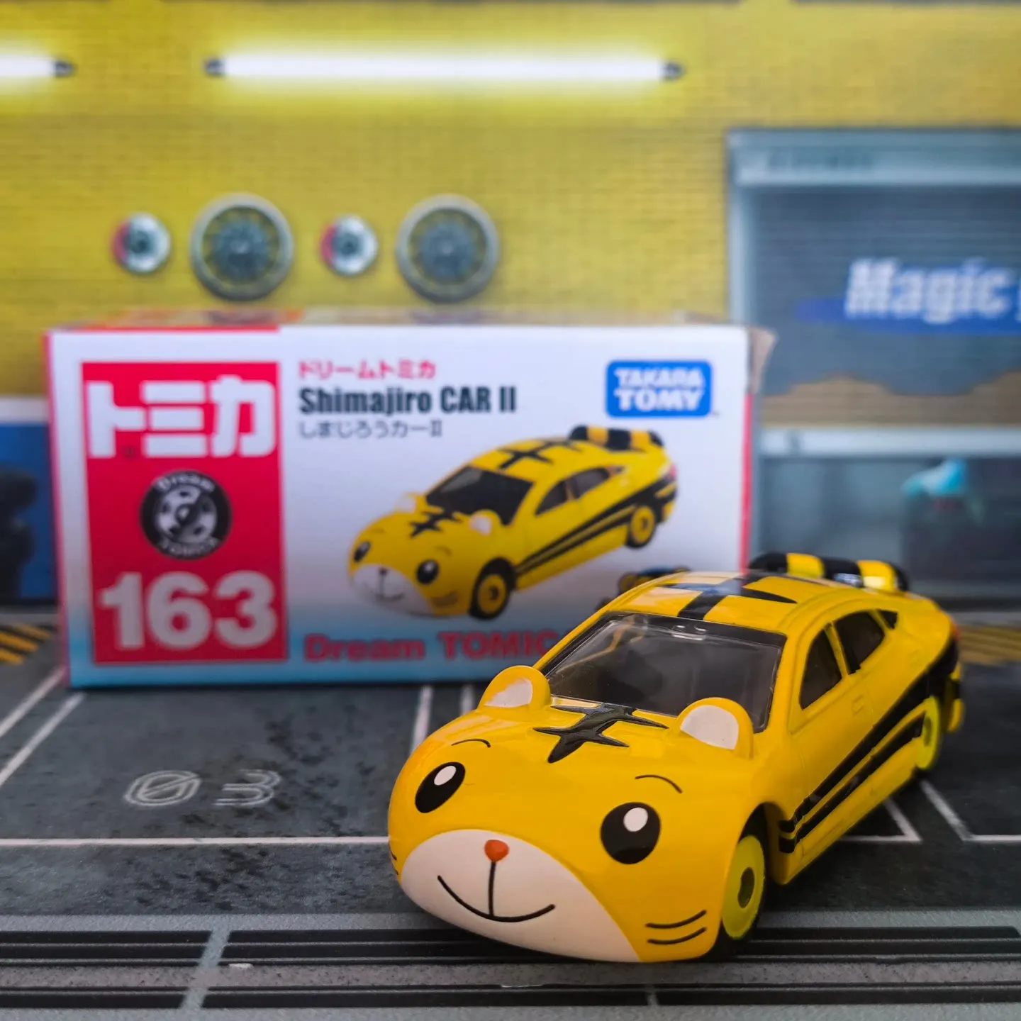 

Dream Tomica No.163 Shimajiro Car II Takara Tomy Diecast Alloy Model Cartoon Vehicle Collection Toy For Children