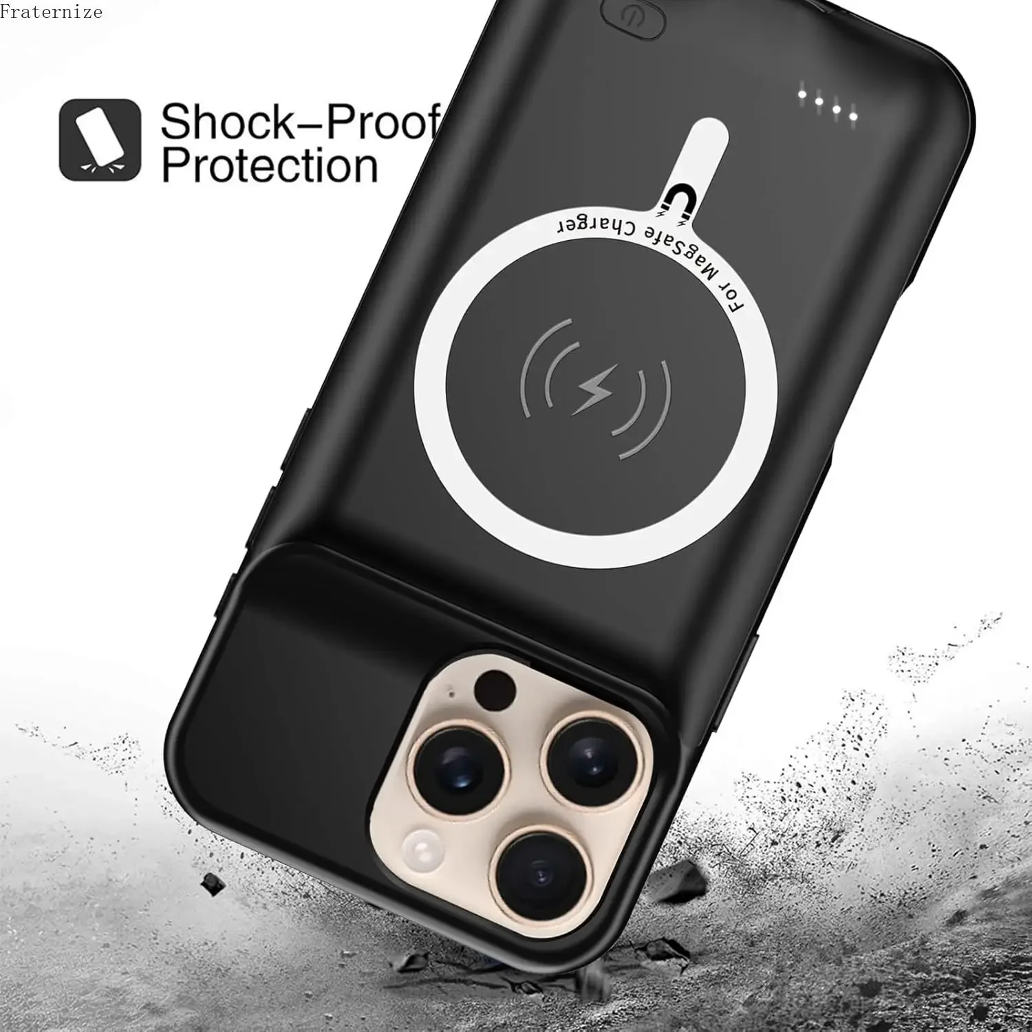 

for iPhone 16 Pro Magnetic Battery Charger Case Portable Power Bank Wireless Charging Cover Battery Pack For Magsafe powerbank