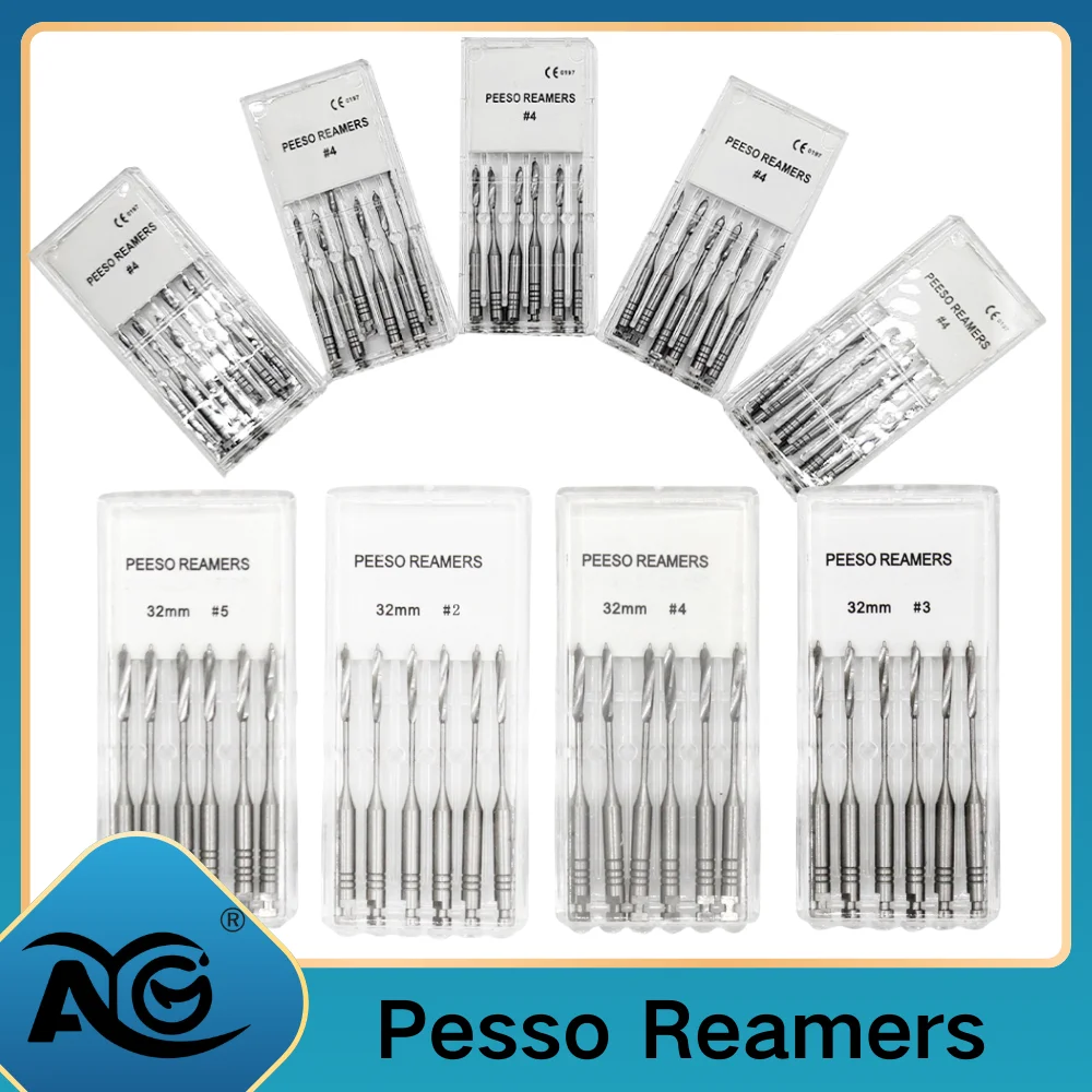 

Набор из 6 эндодонтических роторных боров Peeso AG, 28/32 мм, для использования с аппаратом, из нержавеющей стали # Набор эндодонтических файлов (1-6) для стоматологов