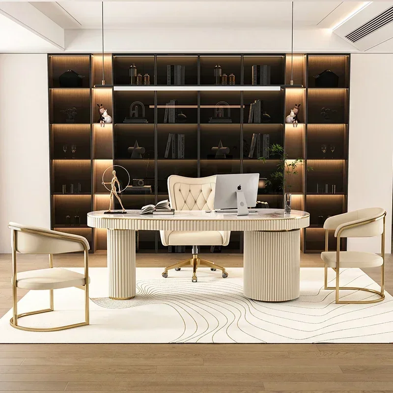 

Z Vintage Standing Room Computer Desk Gaming Organizer White Bedroom Bed Dressing Study Office Table Modern Backyard FurnitureZ