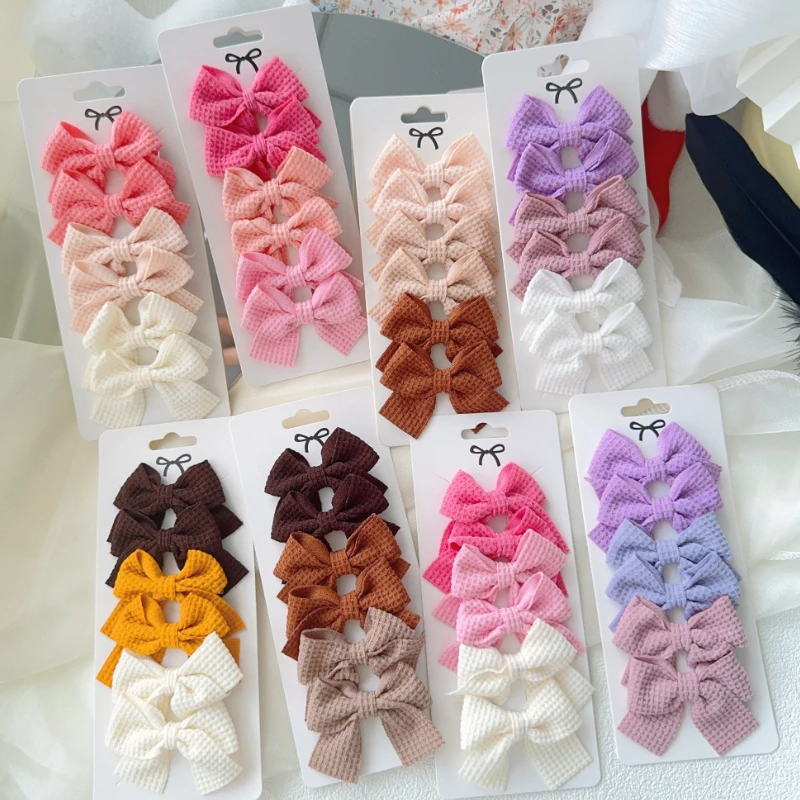 

6 Styles 6pcs Hair Bows Set Girls Princess Bowknot Hairpins With Hair Clip Barrettes Infants Toddlers Kids Baby Hair Accessories