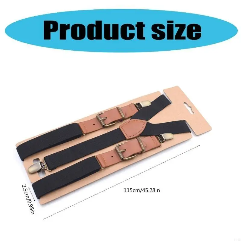 195E Dark Suspenders Chain for Formal Occasion for Men Women Wedding Photo Props