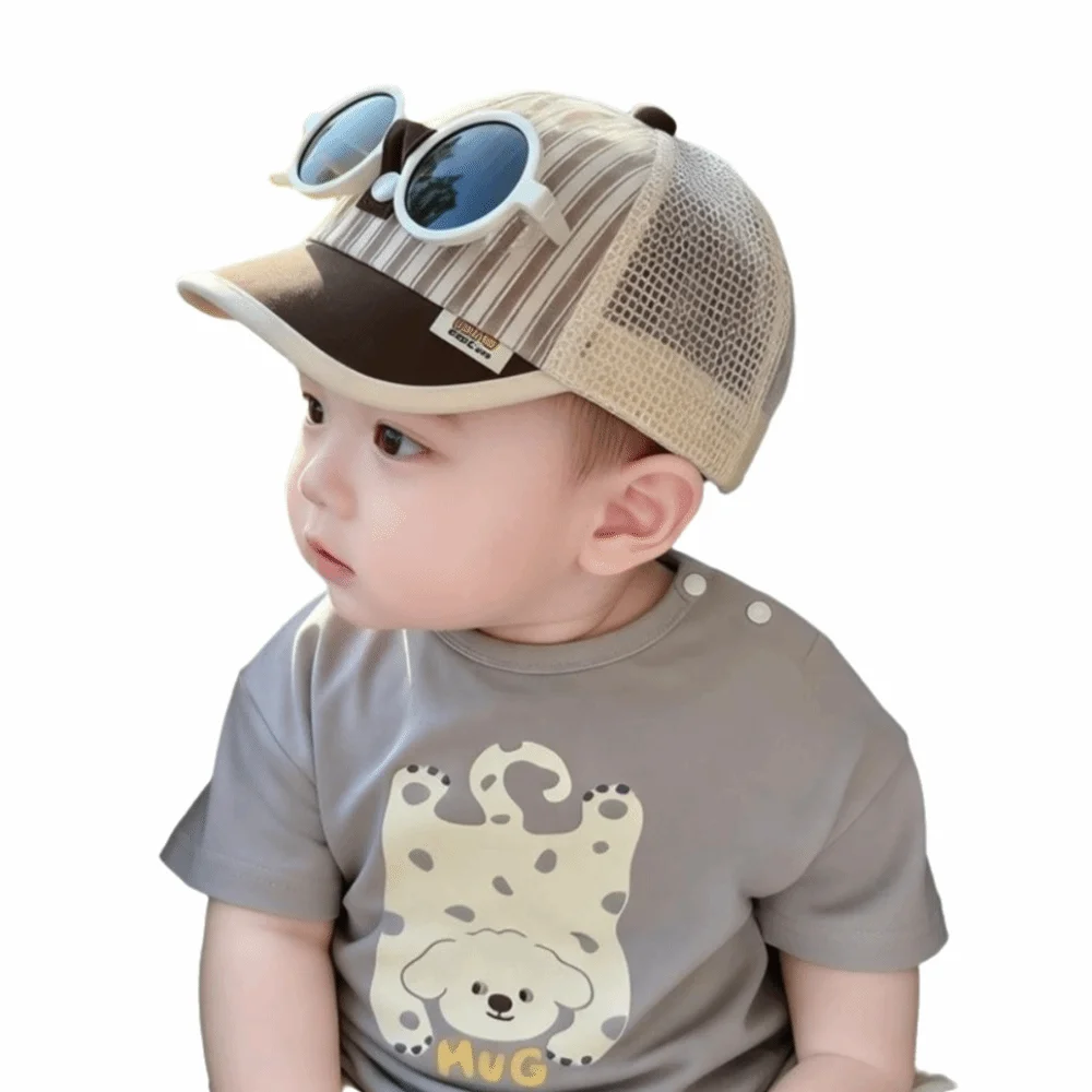 Breathable Mesh Duckbill Cap Thin Breathable Detachable Sunglasses Sun Hat Snapback UV Protection Sun Hat Outdoor Activities