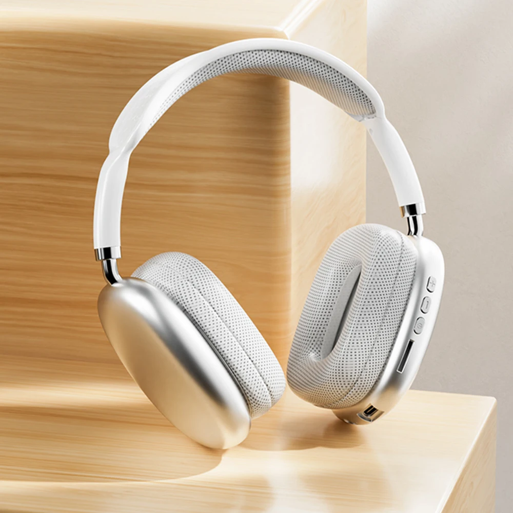 Auriculares inalámbricos P9 Pro Max con Bluetooth, audífonos con cancelación de ruido, micrófono sobre la oreja, deportivos, videojuegos, con ranura para tarjeta TF, novedad