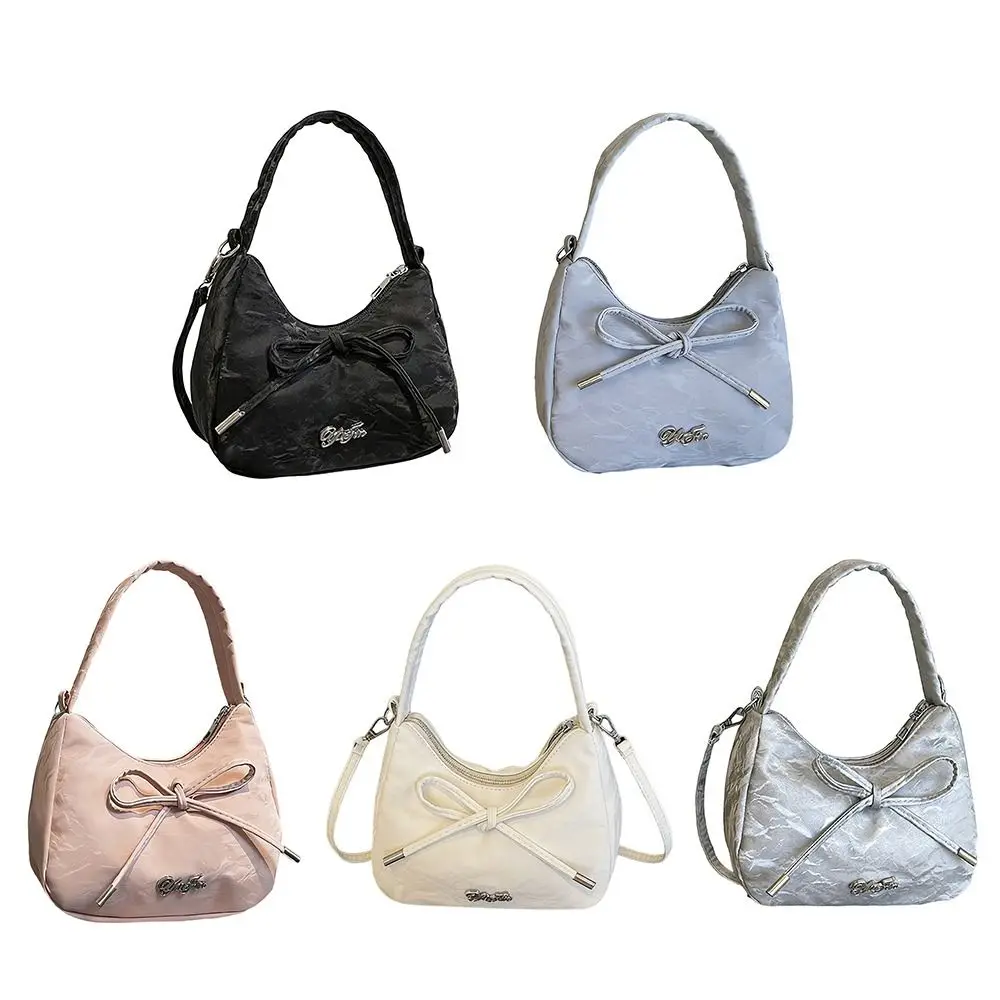 

Сумка через плечо однотонная, портативная, высококачественная, с узлом-бабочкой, маленькая, для повседневного использования