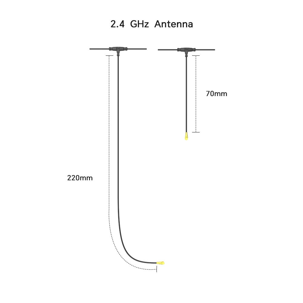 Odbiornik iFlight ExpressLRS ELRS 868 900 MHz / ELRS 2.4G / moduł TX z anteną 70 mm / 40 mm / 220 mm / drążkiem do Commando 8 FPV