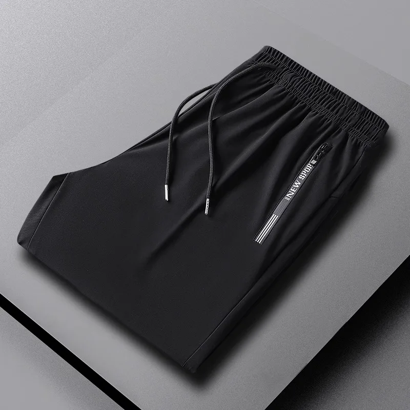 

Летние женские брюки из ледяного шелка: тонкие, быстросохнущие, спортивные, свободные, больших размеров, для кондиционированных помещений, прямые штанины