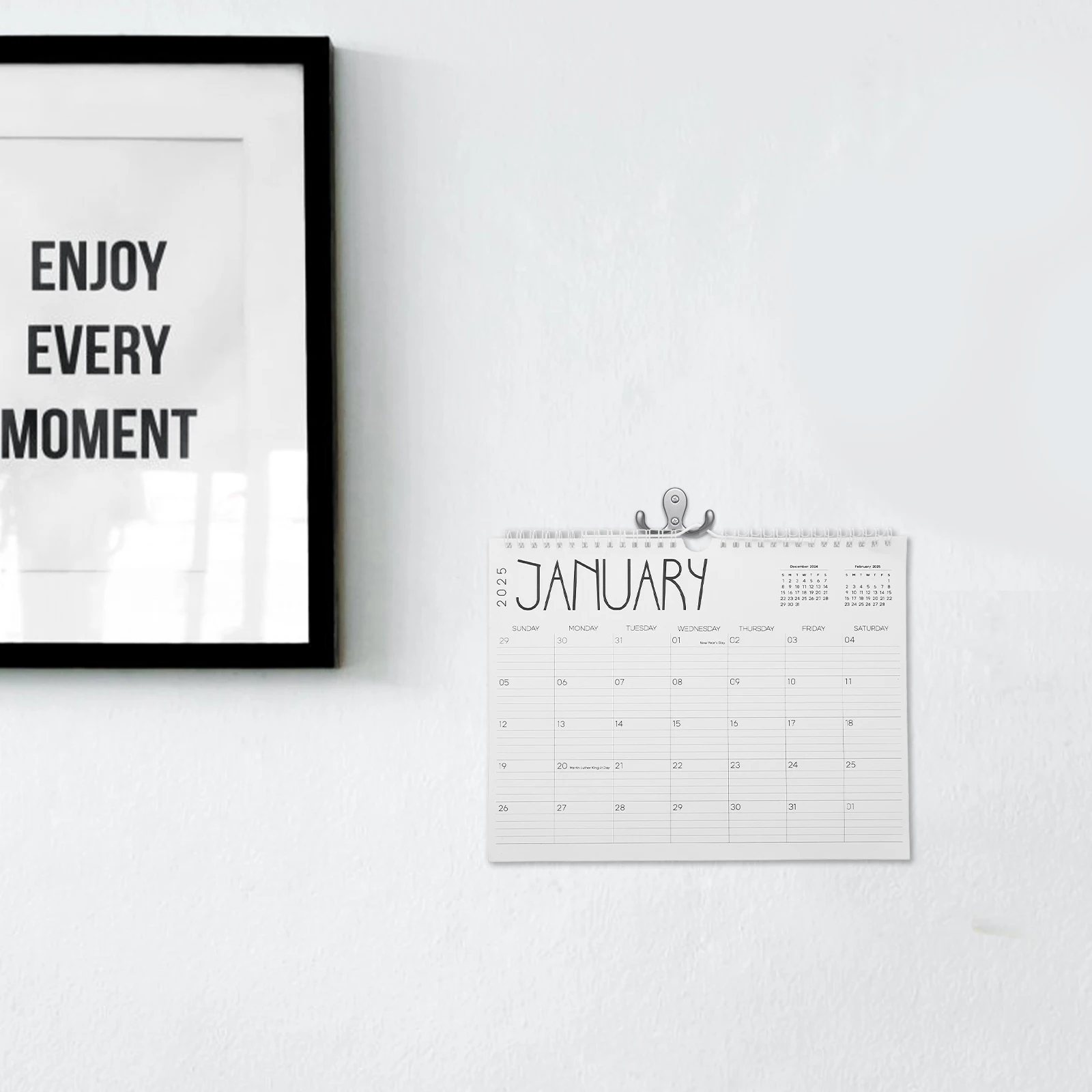 

Wall Calendar Schedule Book Flipped Desk Year Large Paper 2024 Planning