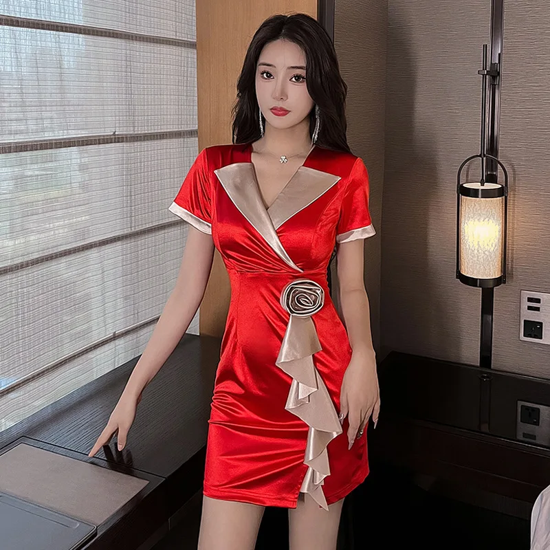 Woman Work Clothes Suit Hotel Waiter Beauty Salon Spa Massage Nail Cafe Sexy Foot Bath Sauna Technician Overall Skirt Uniform