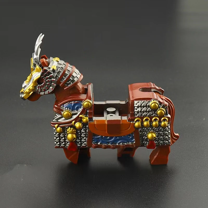 1pcs Battle Steed Warrior Lion Cavalryman Castle Dragon Knights horse Building Block Knight Brick figure toys for Kids gifts