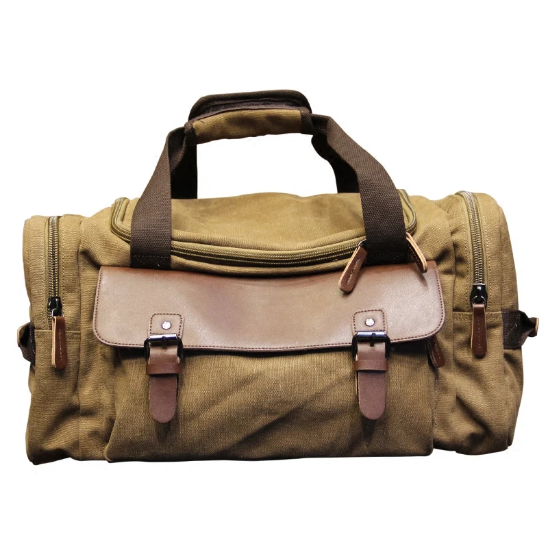 Bolso de viaje Vintage para hombre, Bolsa de hombro de lona de gran capacidad, equipaje portátil, bolsos de mano diarios, Bolsa de viaje