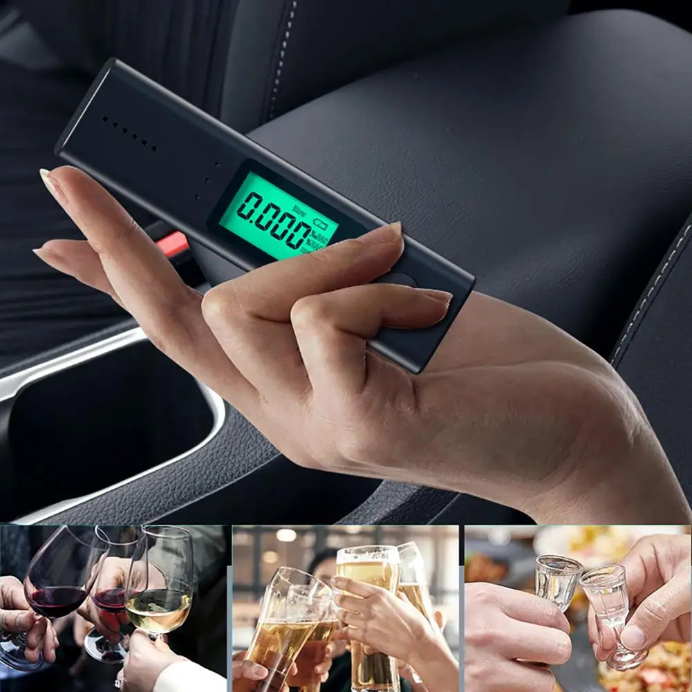 Breath Detector  High-quality Shock-proof Reusable  Digital Blowing Alcohol Breath Tester for Home