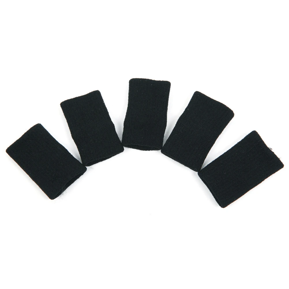 

10 Finger Sleeves Black Braces Sports Accessories Gym Gaming Elastic Sweat Absorbing Breathable Lightweight Arthritis