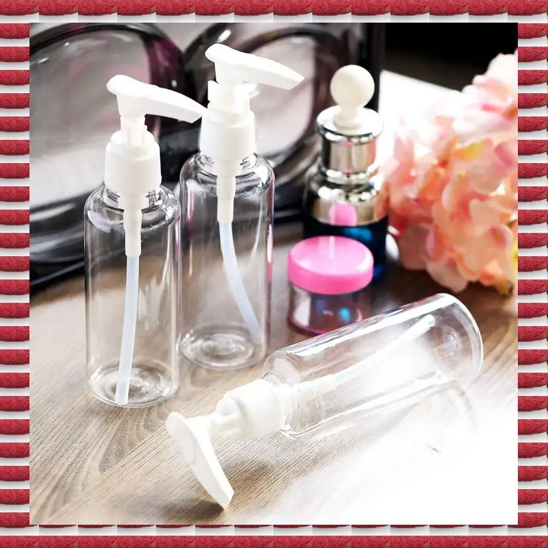 

A97G 24 Pack 3.4Oz/100Ml Transparent Travel Bottles Pump Bottle Lotion Dispenser Bottle For Water, Massage Oil, Shampoo