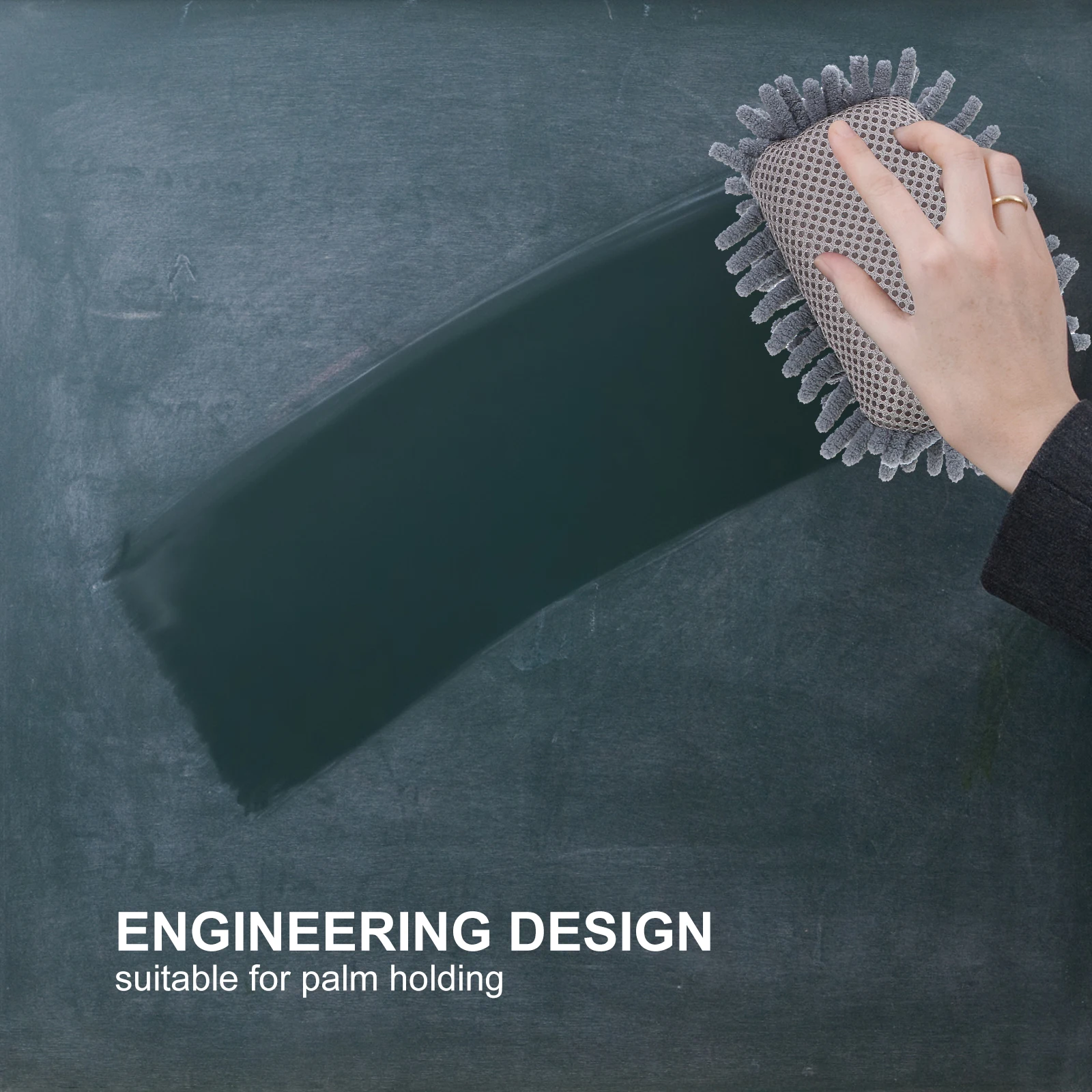 ยางลบกระดานไวท์บอร์ด 2 ชิ้น น้ำยาทำความสะอาดกระดานไวท์บอร์ดแบบแห้ง น้ำหนักเบา ที่ปัดกระดานดำ น้ำยาทำความสะอาดกระดานดำ อุปกรณ์สำนักงานโรงเรียน ผ้าเช็ดทำความสะอาดชนิดเชนิลล์