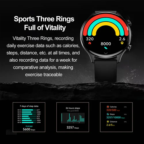 Imagen 2 del producto VALDUS VS63 Pro AMOLED Smartwatch hombre mujer NFC Bluetooth llamada ritmo cardíaco Fitness calorías contraseña bloqueo Android IOS reloj inteligente