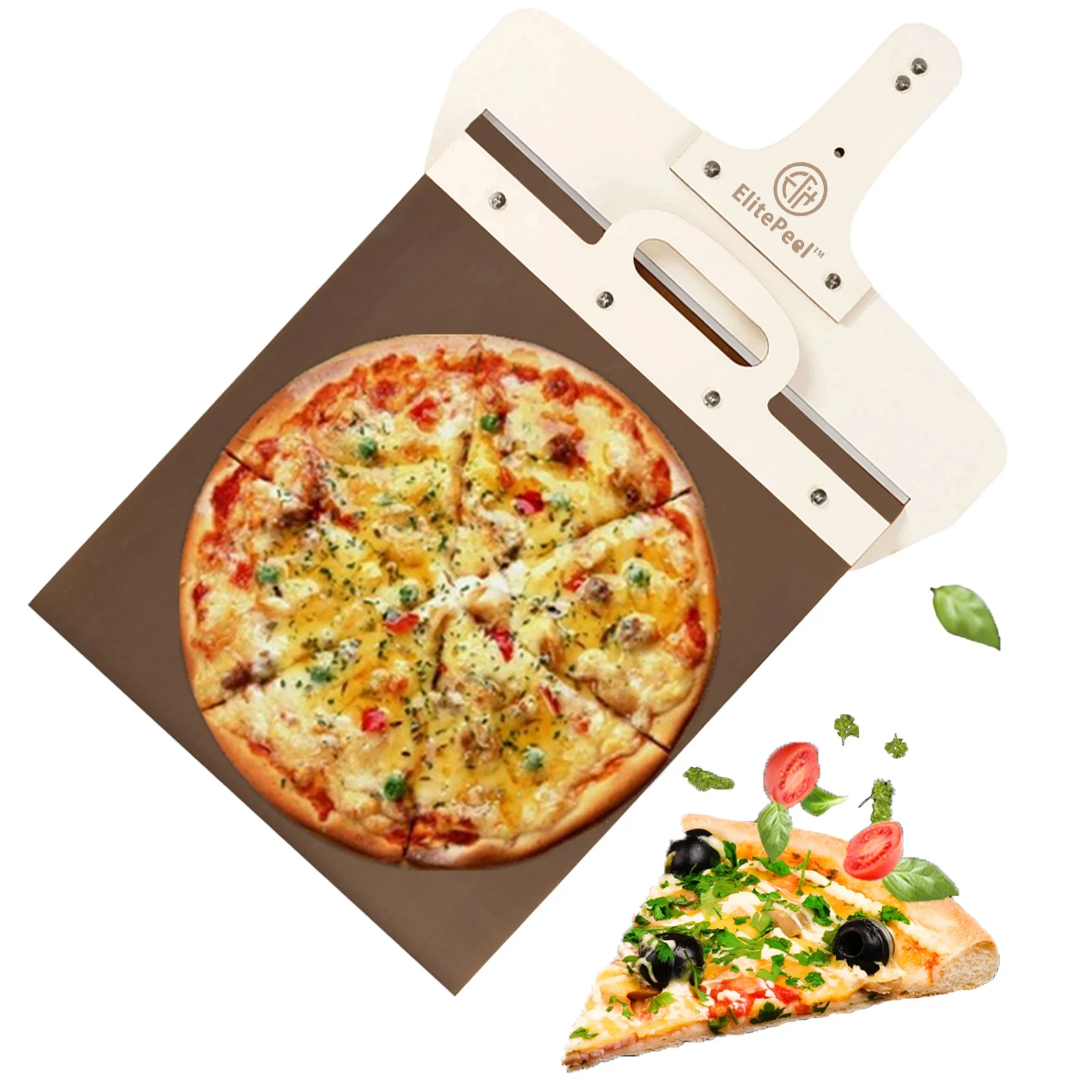 Pelle à Pizza Coulissante avec Manche en Bois, Spatule avec Bâches, Outils de Cuisson, Livraison Directe, 55x35cm