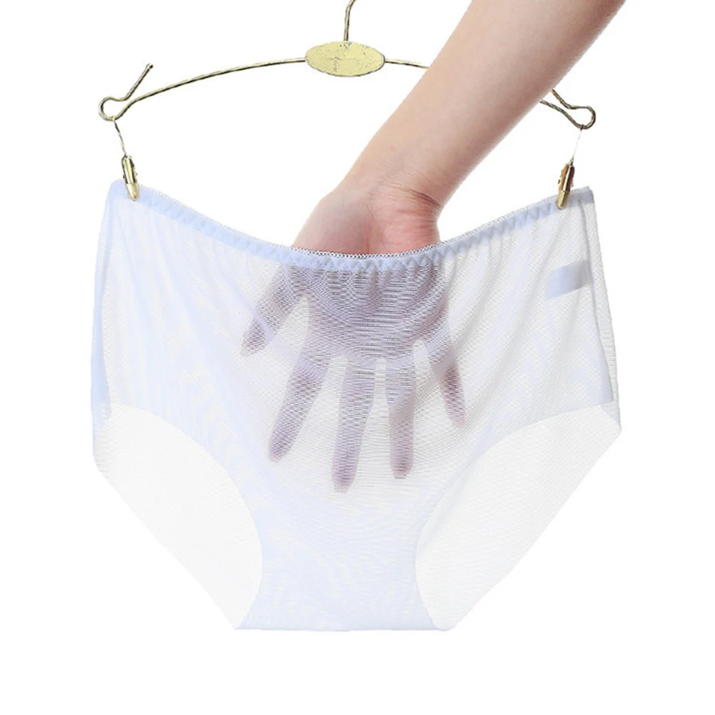 New Women Panties Female Briefs High Elasticity Knickers Lingerie Mesh Quick-drying Seamless See Through Sheer