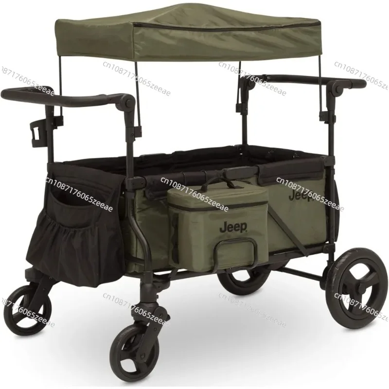 

Ler Wagon with Cooler Bag and Parent Organizer By Delta Children Black/Green