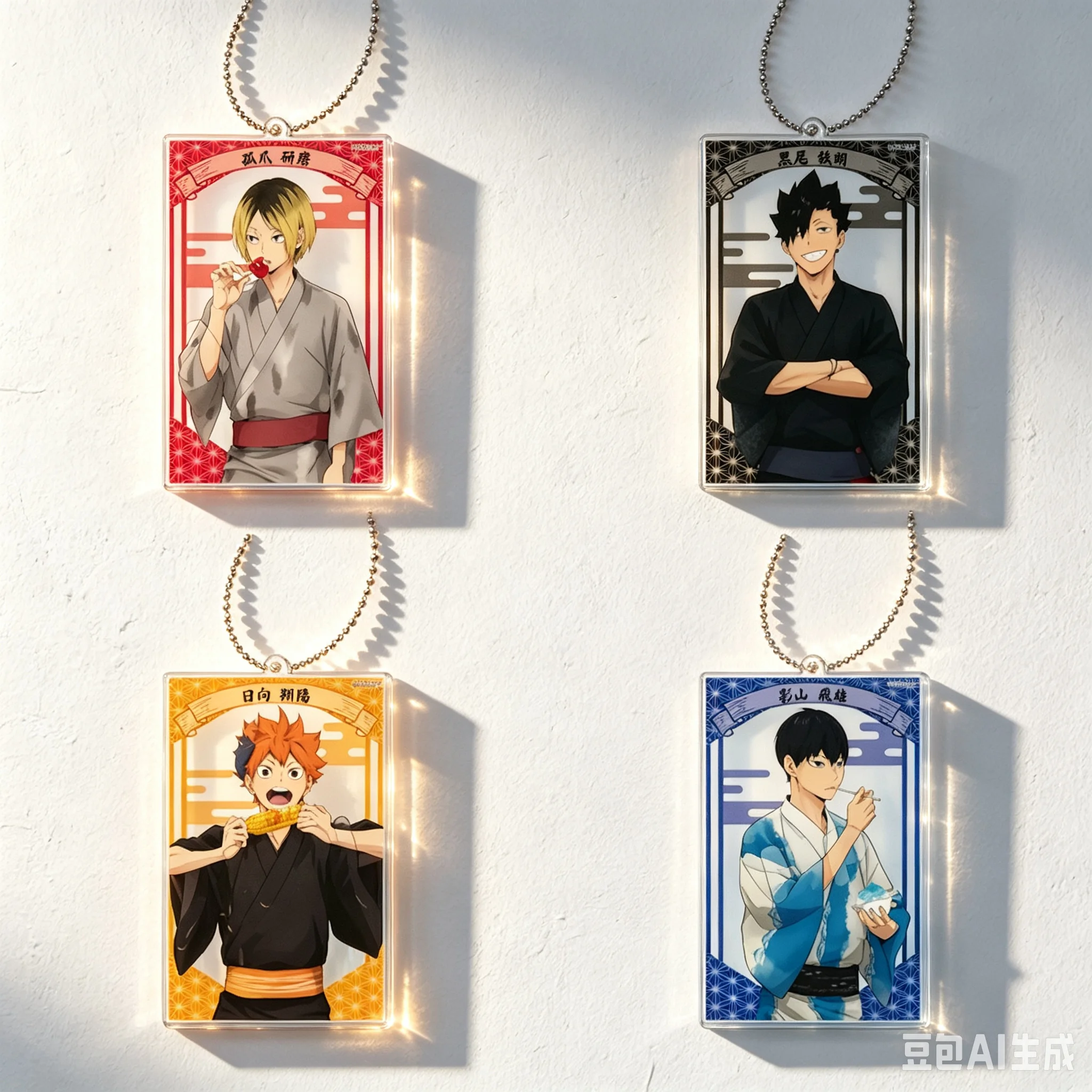 Cell Phone Pendant Anime Bag Acrylic KeyRing Anime Haikyu!! Cell Phone Pendant  As A Gift For Fans Exquisite Product Keychain