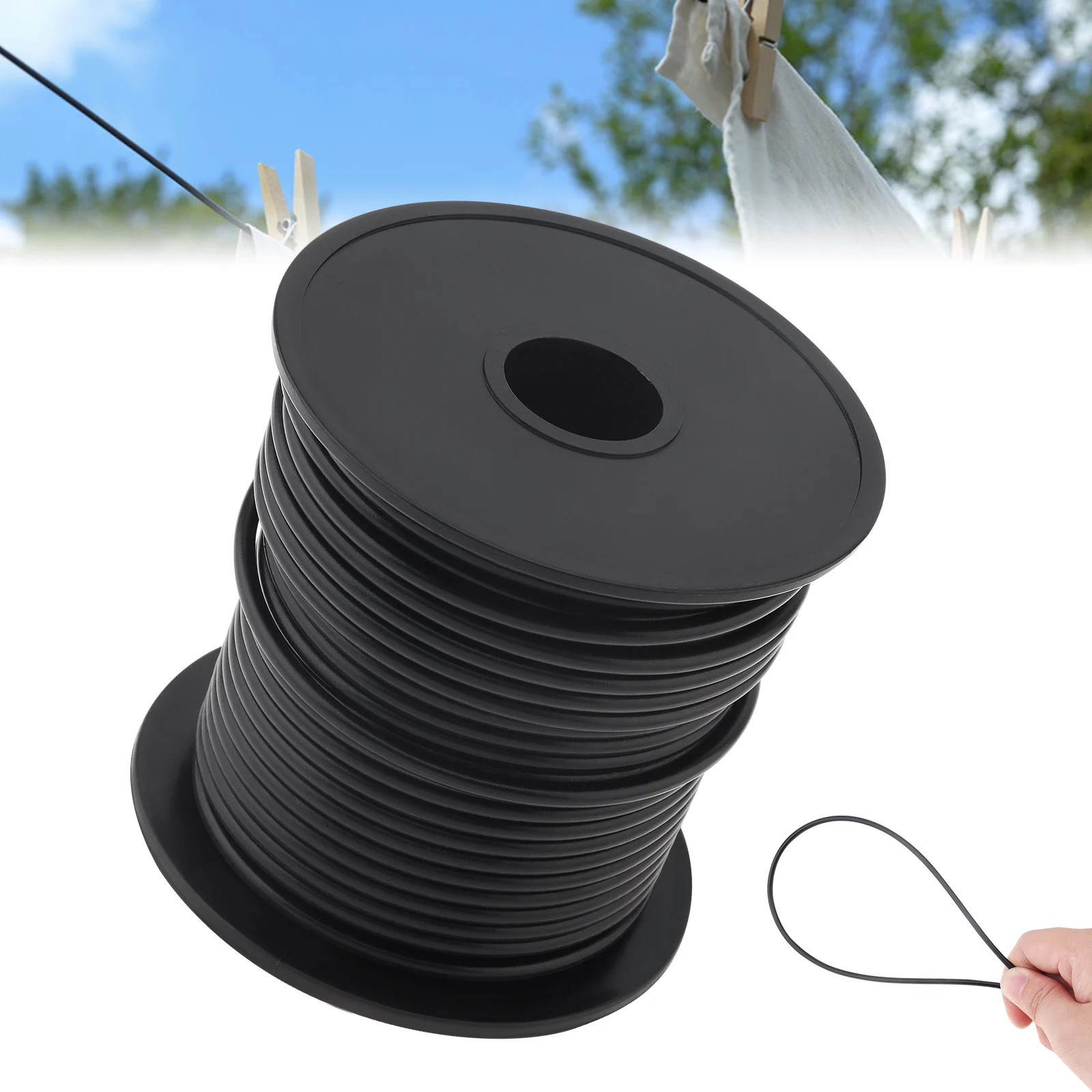 1/8 inch 30m Stainless Steel Nylon Coated Wire Ropes for String Lights Outdoor Hanging Clothes Line Aircraft Cable 7x7 Strand