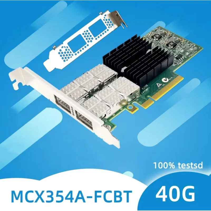 Сетевой адаптер Mellanox MCX354A-FCBT ConnectX-3 Pro с двумя портами 40GbE QSFP+, PCIe 3.0 x8, FDR InfiniBand, совместимый с Cisco/Dell/HP