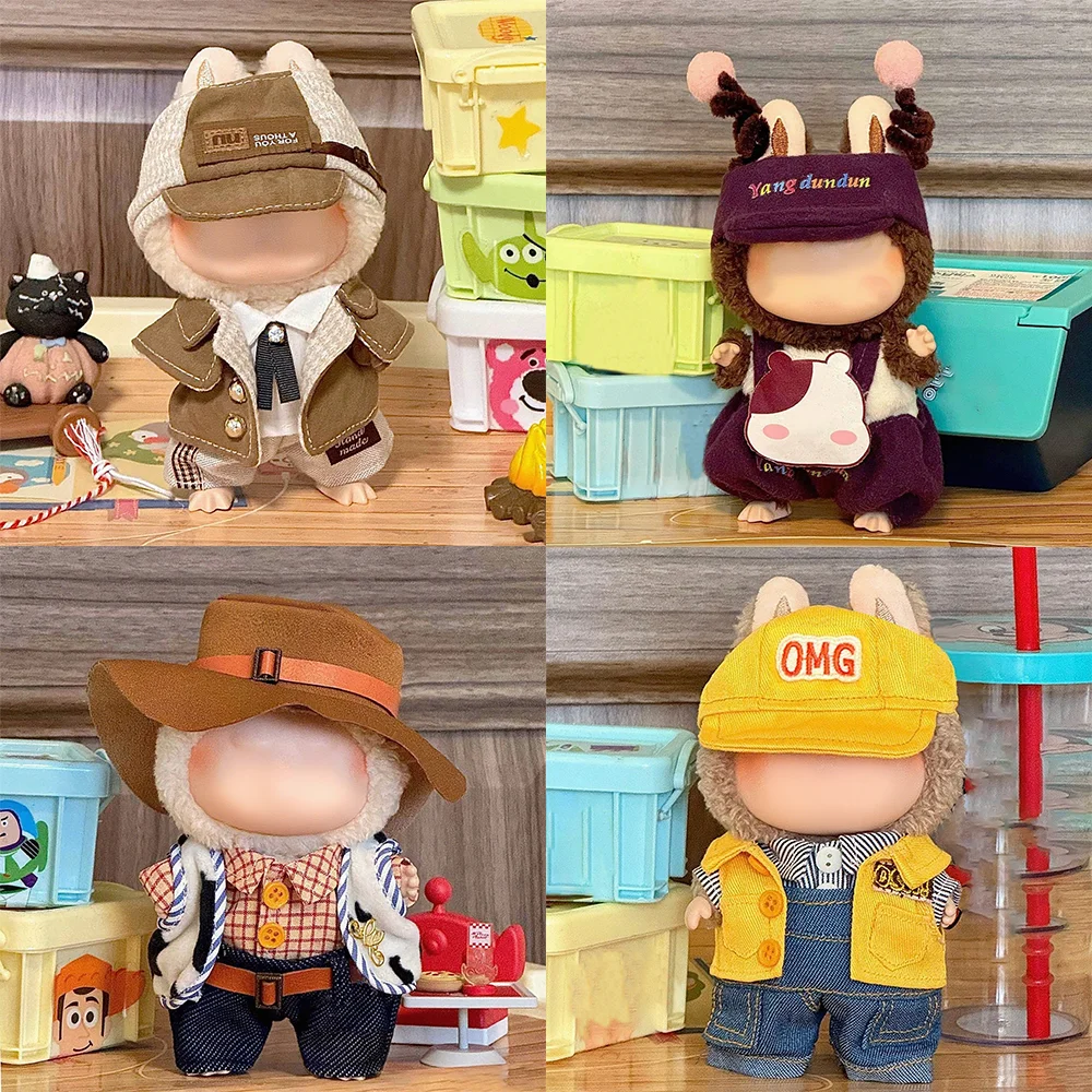 

Luxury Plush Doll Clothes Toy Dress Up DIY Accessories for 15-17cm Doll Outfit Cowboy Workwear ,Set Shoes Not Included Party Gif