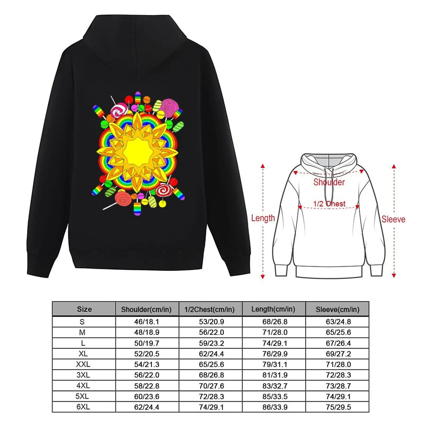Sunshine, Lollipops and Rainbows Hoodie men's sweat-shirt men's autumn clothes fashion men korean clothes hoodies for men