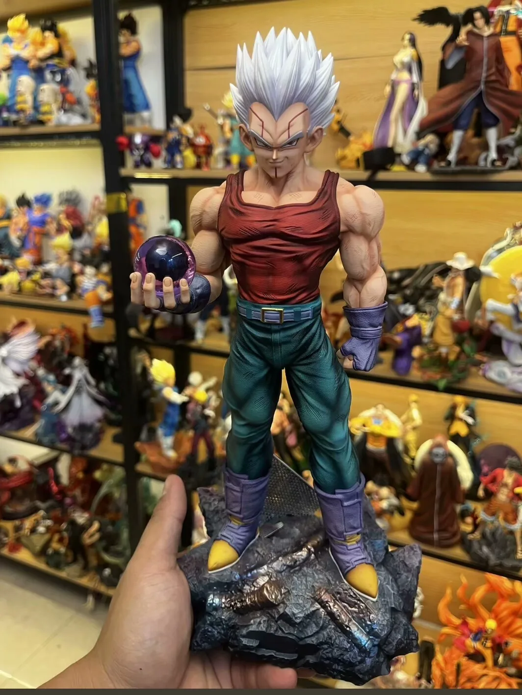 JG Studio 31 cm Dragon Ball Anime Figuren GT Baby Vegeta Figuur Super Saiyan 2 Heads PVC Standbeeld Verzamelen Model speelgoed Gift Voorverkoop