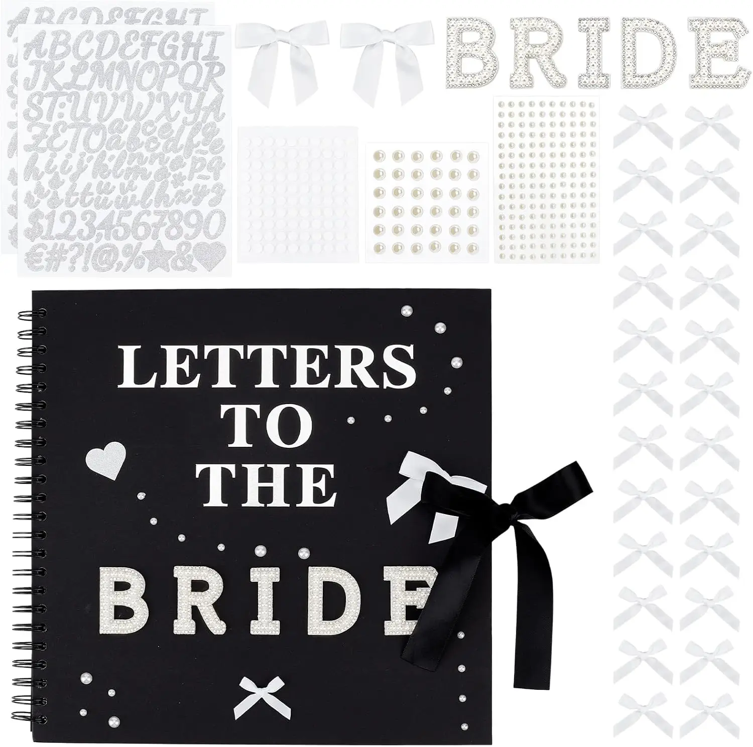 

Letters to The Bride Scrapbook Kit 12 X 12 Inch Wedding Memory Book DIY Blank Paper Wedding Photo Album Scrapbook Suppli