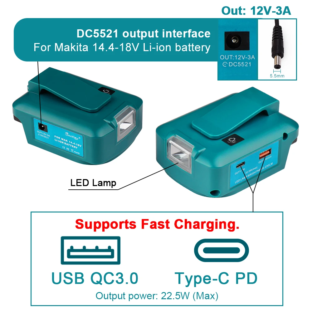 Waitley Portable Soldering Iron Kit for Makita Bosch Dewalt 18V 20V battery , Electric Soldering Tool for DIY Electronics Repair