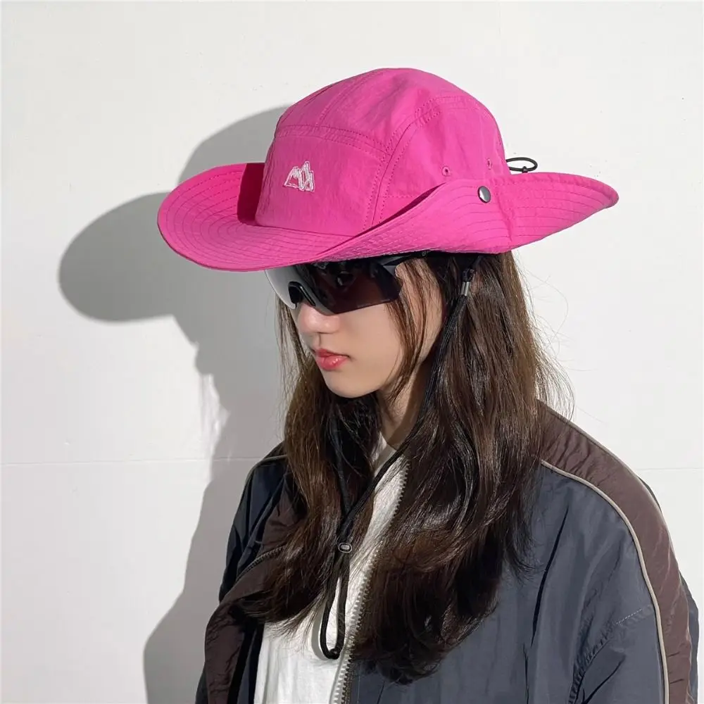 

Панамы контрастного цвета из полиэстера, быстросохнущие, защита от ультрафиолета, одинаковые по цвету альпинистские шапки, регулируемые, складные