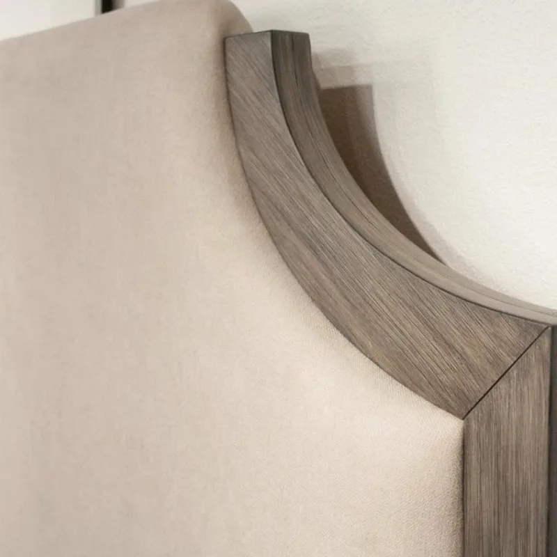 سرير زفاف مزدوج لغرفة النوم الرئيسية الفرنسية القديمة، سرير من خشب الرماد الأمريكي بطول 1.51.8 متر، سرير فيلا من الخشب الصلب القديم #5