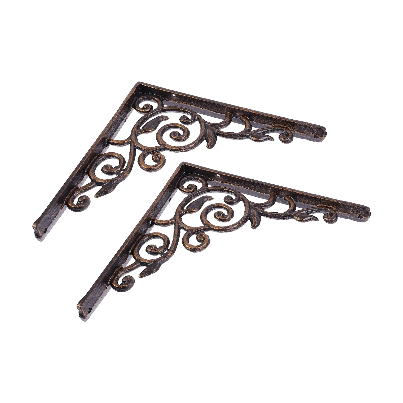 2 Pcs Cast Iron Tripod Bookshelf Bracket Wall Support High Quality Furniture Shelves Brackets