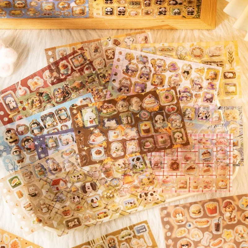 

Cartoon Coil PET Sticker Book Plush Star Envoy Creative Cute Pet Decals for Journal Scrapbook Fun DIY Decor Collage Supplies