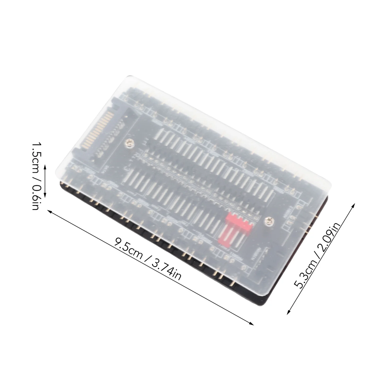 ARGB PWM Fan Hub 2 in 1 PWM ARGB Case Fan Hub المسلسل ATA واجهة إمدادات الطاقة المغناطيسي 4Pin PWM 3Pin ARGB Fan Hub مع حافظة #6