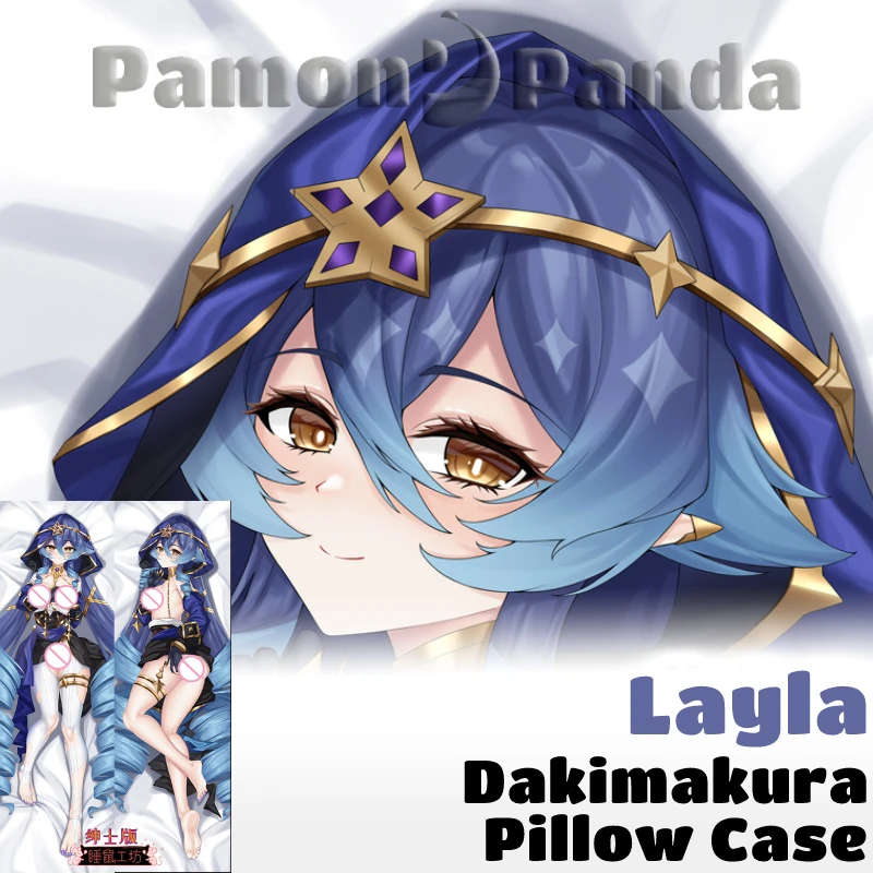 Layla Dakimakura Genshin Impact Game Sexy Pillow Cover Hugging Pillow Case Full Body Otaku Pillowcase Home Bedding Decor Gift