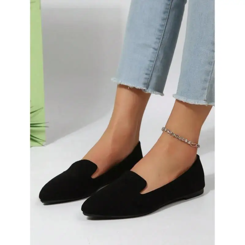 

Casual Women's Bla Gold Tead Large Size Single oes Faionable Mules Busin Sle Wool Inner Ci Walk Suitable