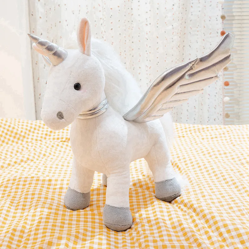 

Милый мультяшный единорог, плюшевое животное, сидящая лошадь, плюшевая игрушка, украшение, мягкая подушка/подушка, подарок на день рождения для семьи и друзей