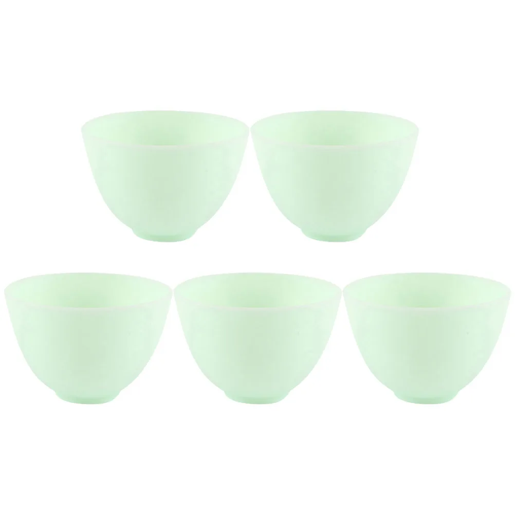 

5pcs Silicone Mask Mixing Bowl DIY Beauty Tool Pink Small Size Soft Medium Facial Spa Supplies Bowl For Home Use