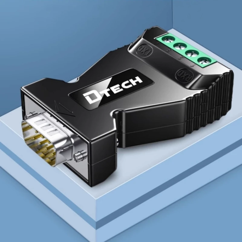 2PCS DTECH Plug And Play DB9 Male RS232 Serial To RS485 Converter DT-9001B
