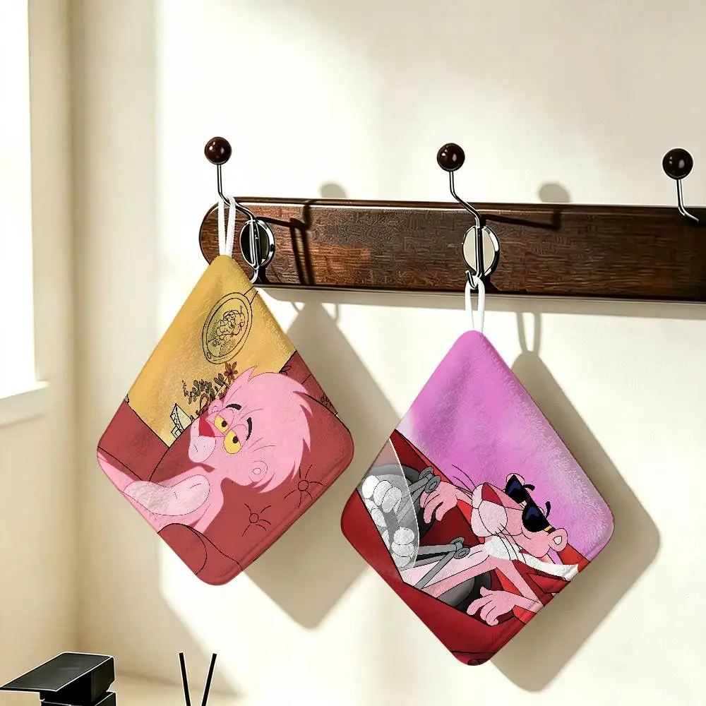 Anime P-PINK Cushion Wear Resistant Hand Hanging Kitchen Towel,Polyester Cotton Material, Wiping Towel For Home