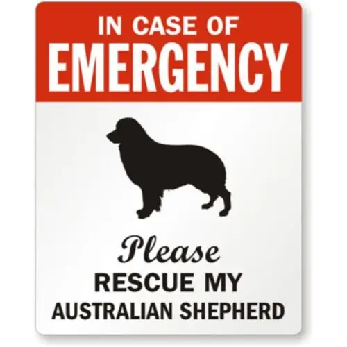 Australian Shepherd Aluminum Weatherproof Sign p874-Aluminum