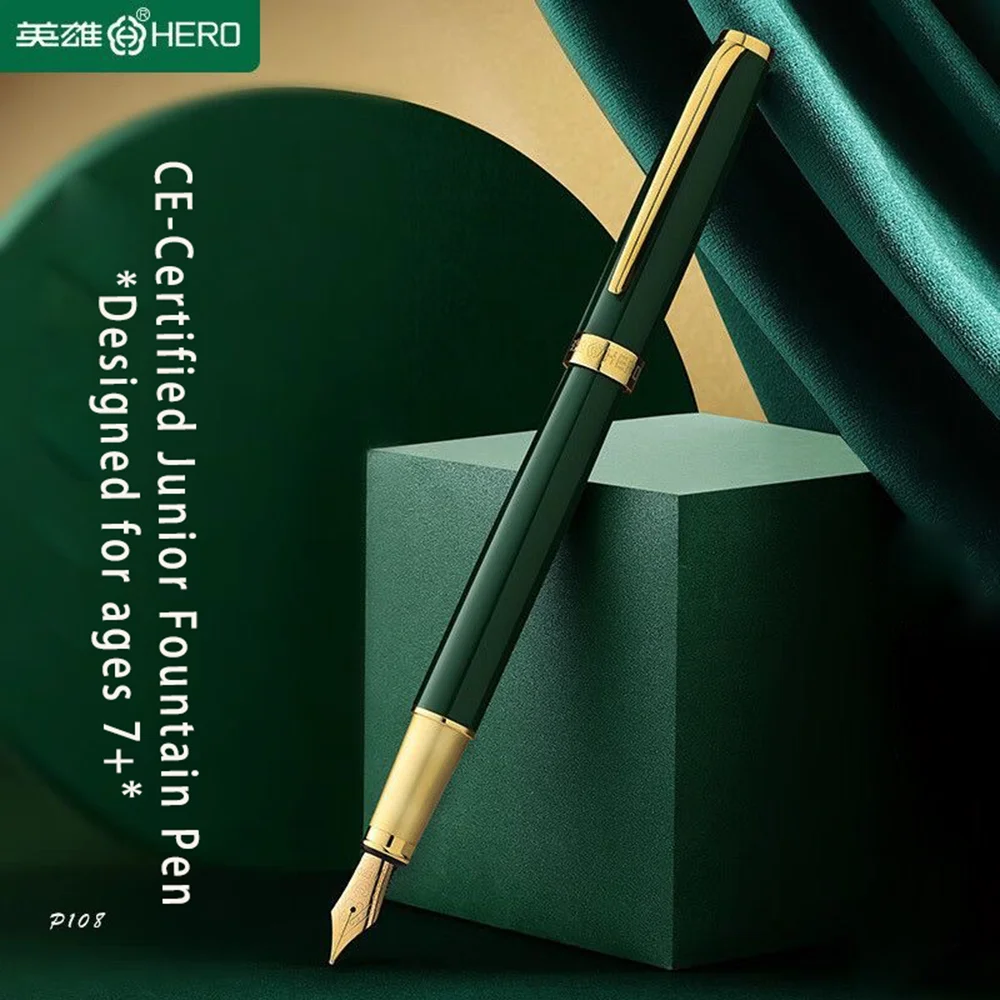 بطل العلامة التجارية القلم P108 الملونة 0.5 مللي متر إيريديوم الذهب بنك الاستثمار القومي طالب خاص الكتابة ممارسة عالية القيمة Kidsren القلم اللوازم المدرسية