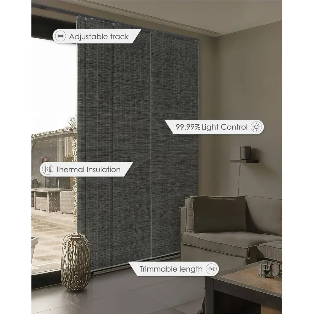 Design New 99.99% Blackout Adjustable Sliding Vertical Blinds 45.8