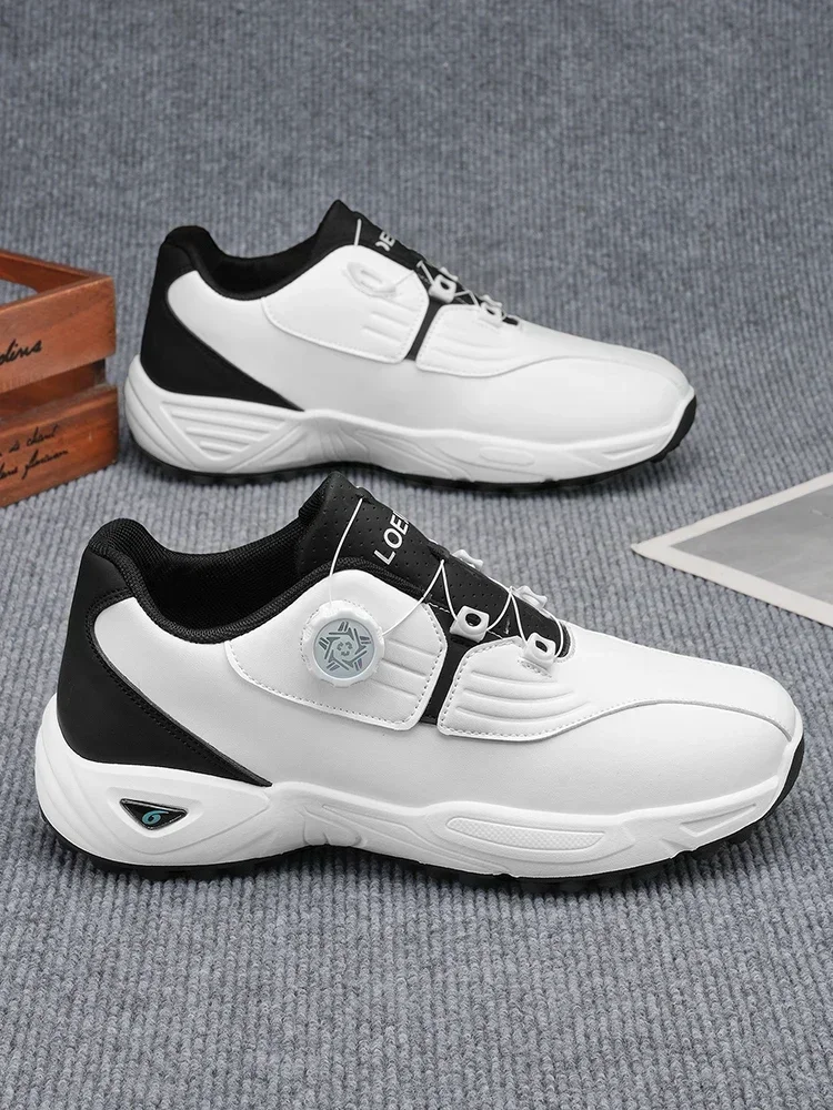 Herren-Golfschuhe ohne Spikes mit drehbarer Schnalle, rutschfeste Outdoor-Golftrainingsschuhe, bequeme, professionelle Golfschuhe. – Detail 9
