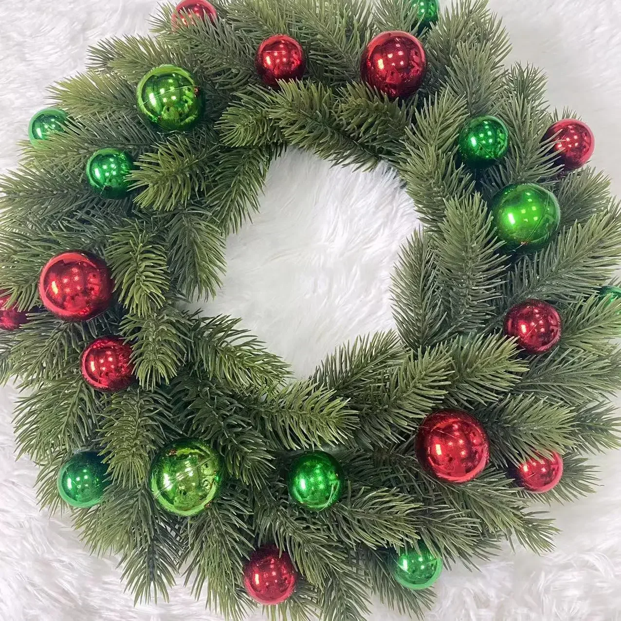 

Creative Fashion Christmas Wreath Two-Color Christmas Decoration Wreath Suitable For Outdoor Indoor Party Wall Table Home